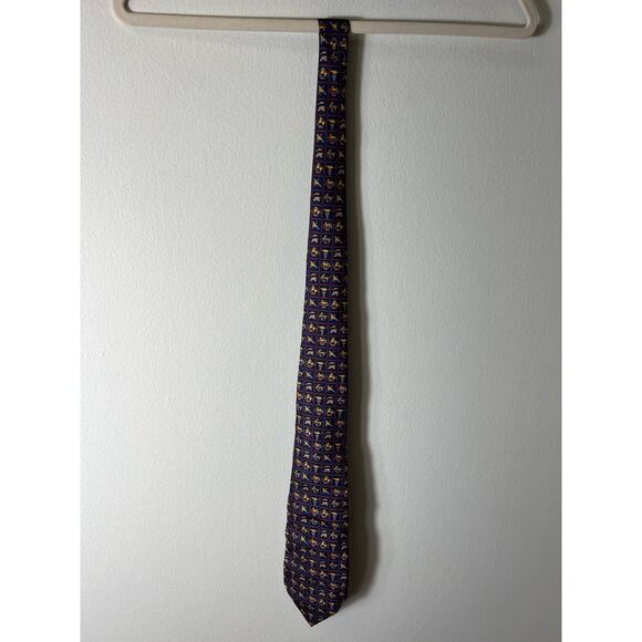 Salvatore Ferragamo Men's Navy Animal Print Tie